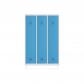 Rocada taquilla 300 3 módulos 1 puerta cuerpo blanco RAL9003 + puerta azul RAL5009