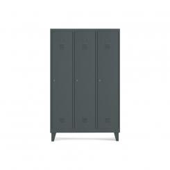 Rocada taquilla 300 3 módulos 1 puerta cuerpo gris oscuro RAL7016 + puerta gris oscuro RAL7016