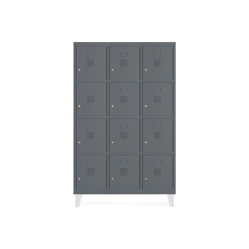 Rocada taquilla 300 3 módulos 4 puertas cuerpo antracita RAL7015 + puertas antracita RAL7015