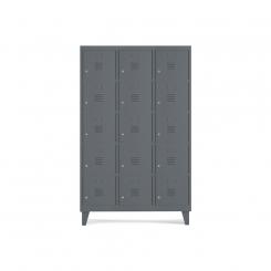 Rocada taquilla 300 3 módulos 5 puertas cuerpo antracita RAL7015 + puertas antracita RAL7015