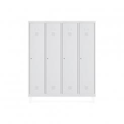 Rocada taquilla 300 4 módulos 1 puerta cuerpo blanco RAL9003 + puerta blanco RAL9003