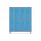 rocada-taquilla-300-4-modulos-2-puertas-cuerpo-gris-ral9006-puertas-azul-ral5009
