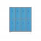 rocada-taquilla-300-4-modulos-2-puertas-cuerpo-gris-ral9006-puertas-azul-ral5009