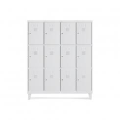 Rocada taquilla 300 4 módulos 3 puertas cuerpo blanco RAL9003 + puertas blanco RAL9003