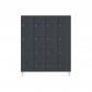 Rocada taquilla 300 4 módulos 4 puertas cuerpo negro RAL9005 + puertas negro RAL9005