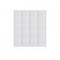 Rocada taquilla 300 4 módulos 5 puertas cuerpo blanco RAL9003 + puertas blanco RAL9003
