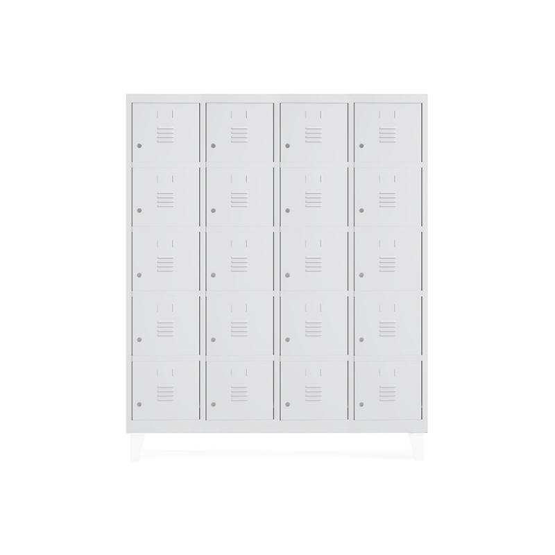 Rocada taquilla 300 4 módulos 5 puertas cuerpo blanco RAL9003 + puertas blanco RAL9003
