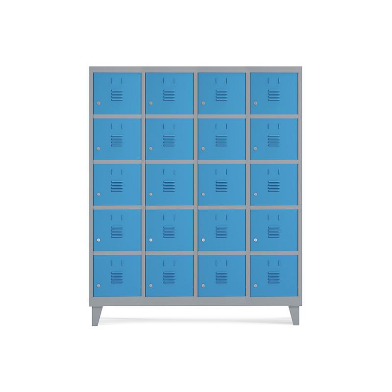 rocada-taquilla-300-4-modulos-5-puertas-cuerpo-gris-ral9006-puertas-azul-ral5009