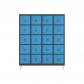 Rocada taquilla 300 4 módulos 5 puertas cuerpo negro RAL9005 + puertas azul RAL5009