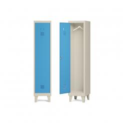 Rocada taquilla 400 1 modulo 1 puerta cuerpo arena + puerta azul RAL5009