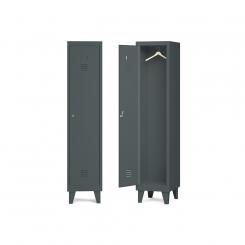Rocada taquilla 400 1 modulo 1 puerta cuerpo gris oscuro RAL7016 + puerta gris oscuro RAL7016