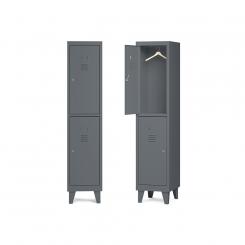 Rocada taquilla 400 1 modulo 2 puertas cuerpo antracita RAL7015 + puertas antracita RAL7015