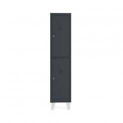 Rocada taquilla 400 1 modulo 2 puertas cuerpo negro RAL9005 + puertas negro RAL9005