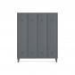Rocada taquilla 400 1 modulo 5 puertas cuerpo gris oscuro RAL7016 + puertas gris oscuro RAL7016