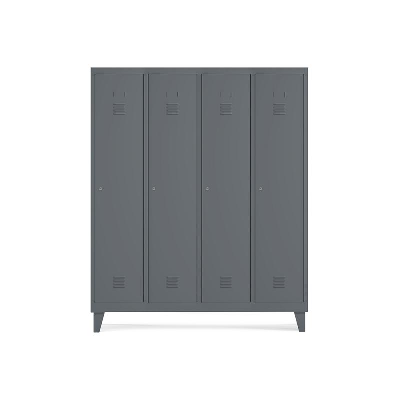 Rocada taquilla 400 1 modulo 5 puertas cuerpo gris oscuro RAL7016 + puertas gris oscuro RAL7016