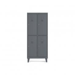 Rocada taquilla 400 2 módulos 2 puertas cuerpo antracita RAL7015 + puertas antracita RAL7015