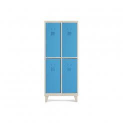 Rocada taquilla 400 2 módulos 2 puertas cuerpo arena + puertas azul RAL5009
