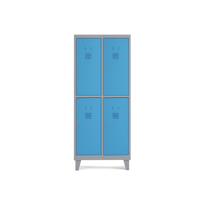 rocada-taquilla-400-2-modulos-2-puertas-cuerpo-gris-ral9006-puertas-azul-ral5009