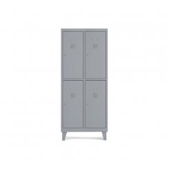 Rocada taquilla 400 2 módulos 2 puertas cuerpo gris RAL9006 + puertas gris RAL9006