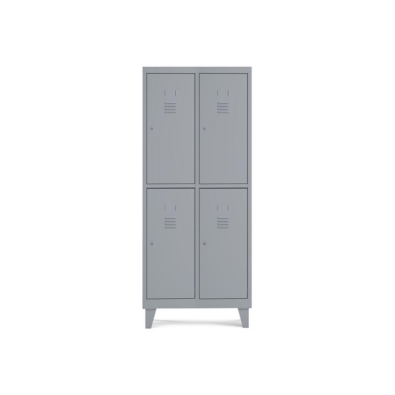 rocada-taquilla-400-2-modulos-2-puertas-cuerpo-gris-ral9006-puertas-gris-ral9006