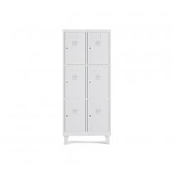 Rocada taquilla 400 2 módulos 3 puertas cuerpo blanco RAL9003 + puertas blanco RAL9003