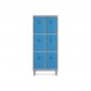 rocada-taquilla-400-2-modulos-3-puertas-cuerpo-gris-ral9006-puertas-azul-ral5009