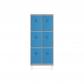 rocada-taquilla-400-2-modulos-3-puertas-cuerpo-gris-ral9006-puertas-azul-ral5009