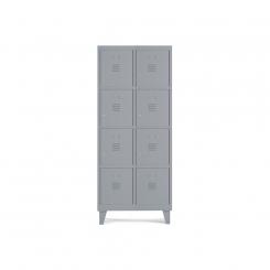 Rocada taquilla 400 2 módulos 4 puertas cuerpo gris RAL9006 + puertas gris RAL9006