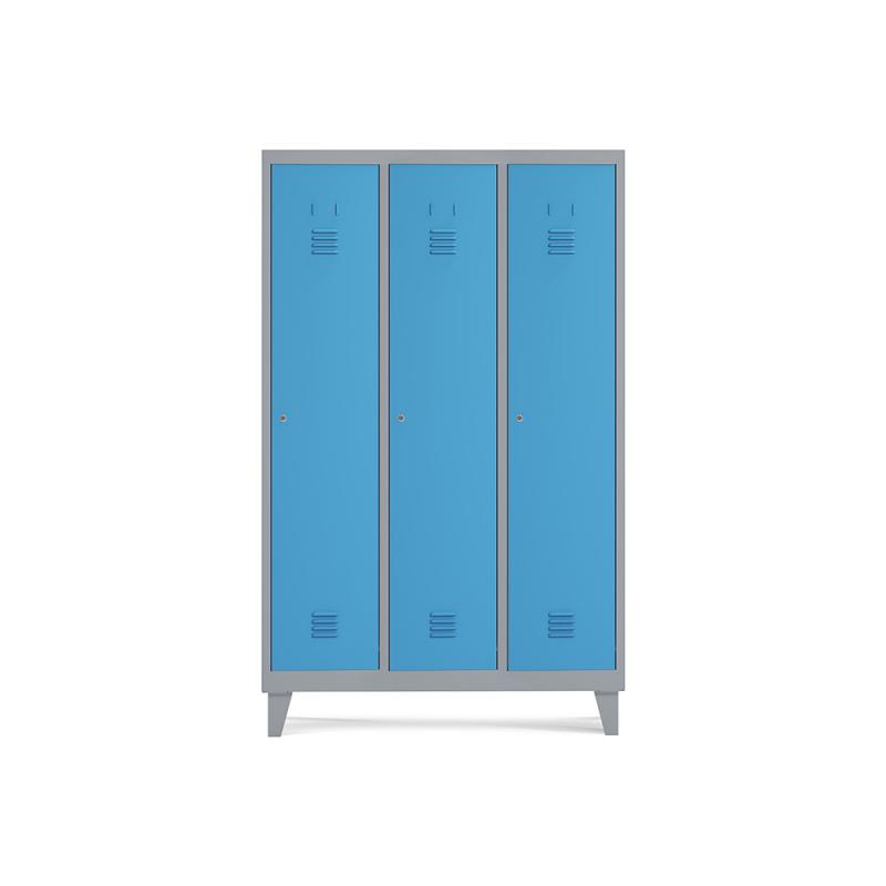 rocada-taquilla-400-3-modulos-1-puerta-cuerpo-gris-ral9006-puerta-azul-ral5009