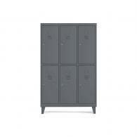 Rocada taquilla 400 3 módulos 2 puertas cuerpo antracita RAL7015 + puertas antracita RAL7015