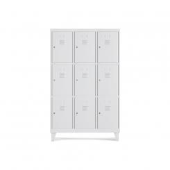 Rocada taquilla 400 3 módulos 3 puertas cuerpo blanco RAL9003 + puertas blanco RAL9003