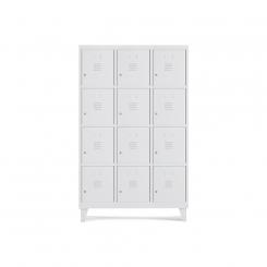 Rocada taquilla 400 3 módulos 4 puertas cuerpo blanco RAL9003 + puertas blanco RAL9003