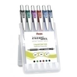 Roller Gel Rt. Pentel Bl-77 Energel 0,7 Estuche De 6 Surtidos