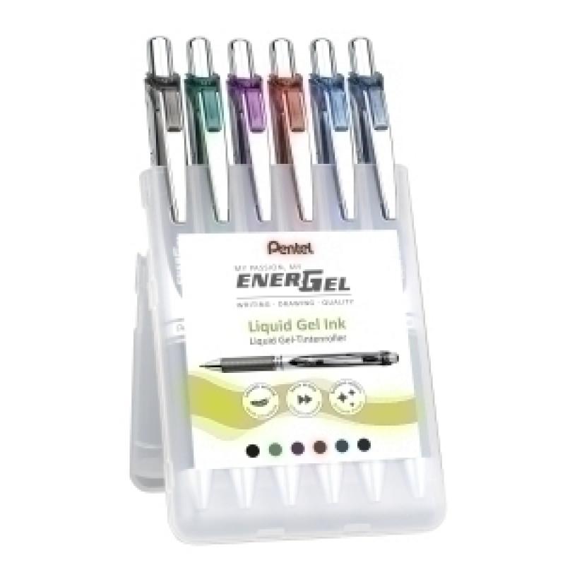 roller-gel-rt-pentel-bl-77-energel-07-estuche-de-6-surtidos