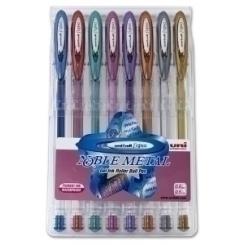 Roller Gel Uni-Ball Signo Noble Metal 0,8 (Um-120Nm8P) Estuche De 8 Surtidos