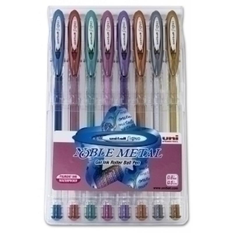 roller-gel-uni-ball-signo-noble-metal-08-um-120nm8p-estuche-de-8-surtidos