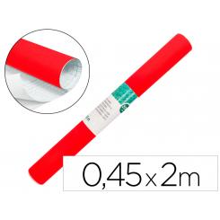 Rollo adhesivo LIDERPAPEL unicolor rojo brillo rollo de 0,45 x 2 mt
