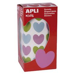 Rollo APLI Gomets Corazon Multicolor 20X18mm