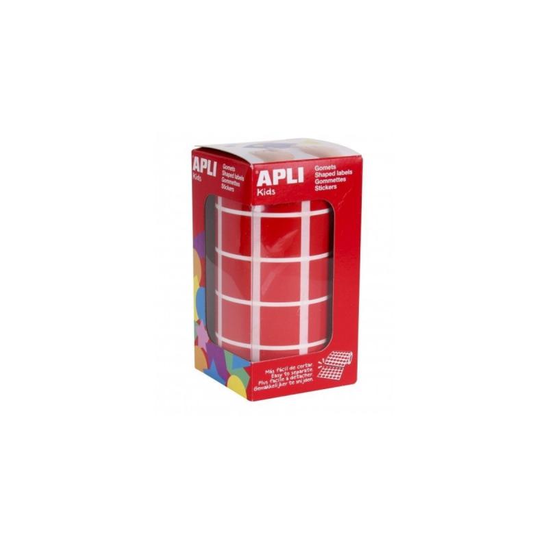 Rollo APLI Gomets Cuadrado  20,0 Rojo
