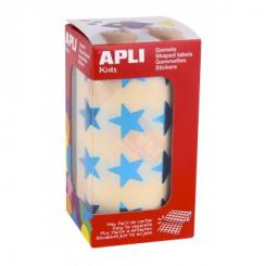Rollo APLI Gomets Estrella 19,5mm Az. Met