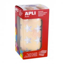 Rollo APLI Gomets Estrella 19,5mm Hologra