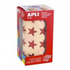 Rollo APLI Gomets Estrella 19,5mm Ro. Met