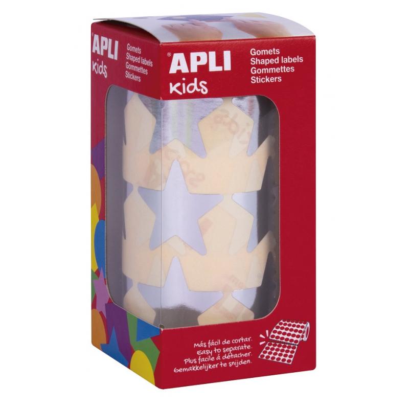 rollo-apli-gomets-estrella-330-plata