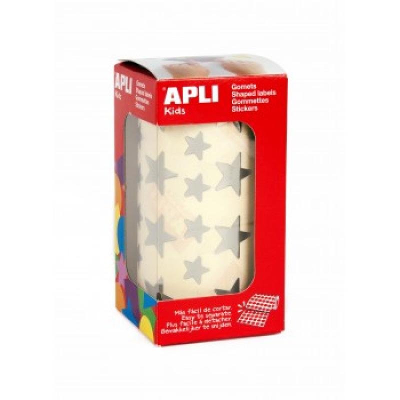 rollo-apli-gomets-estrella-plata