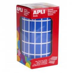 Rollo APLI Gomets Rectang. 20X10 Az.