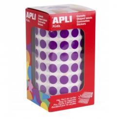 Rollo APLI Gomets Redondos  10,5 Lila