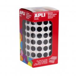 Rollo APLI Gomets Redondos  10,5 Neg.