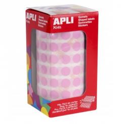 Rollo APLI Gomets Redondos  10,5 Rosa