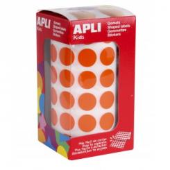 Rollo APLI Gomets Redondos  15,0 Naranja Rollo APLI