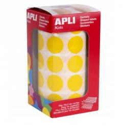 Rollo APLI Gomets Redondos  20,0 Amarillo
